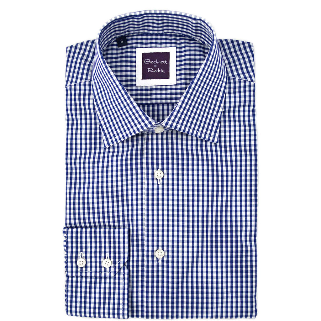 Navy Gingham Shirt - Beckett & Robb