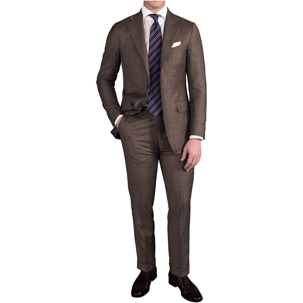 Brown Sharkskin Suit