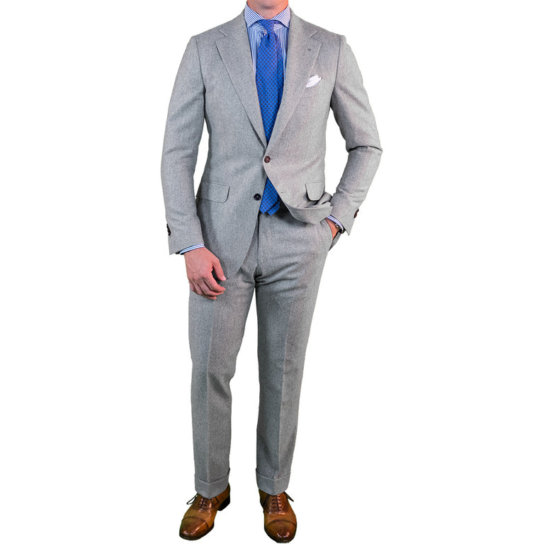 Light Grey Flannel Suit - Beckett & Robb