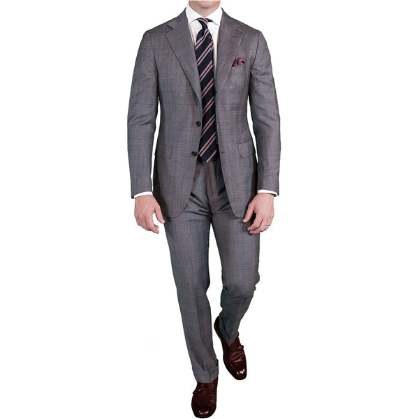 Grey Glen Check Suit - Beckett & Robb