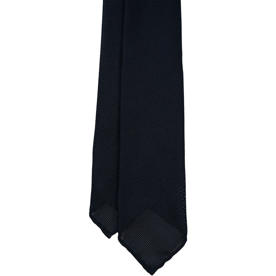 Navy Grenadine Tie (Garza Piccola) – Beckett & Robb