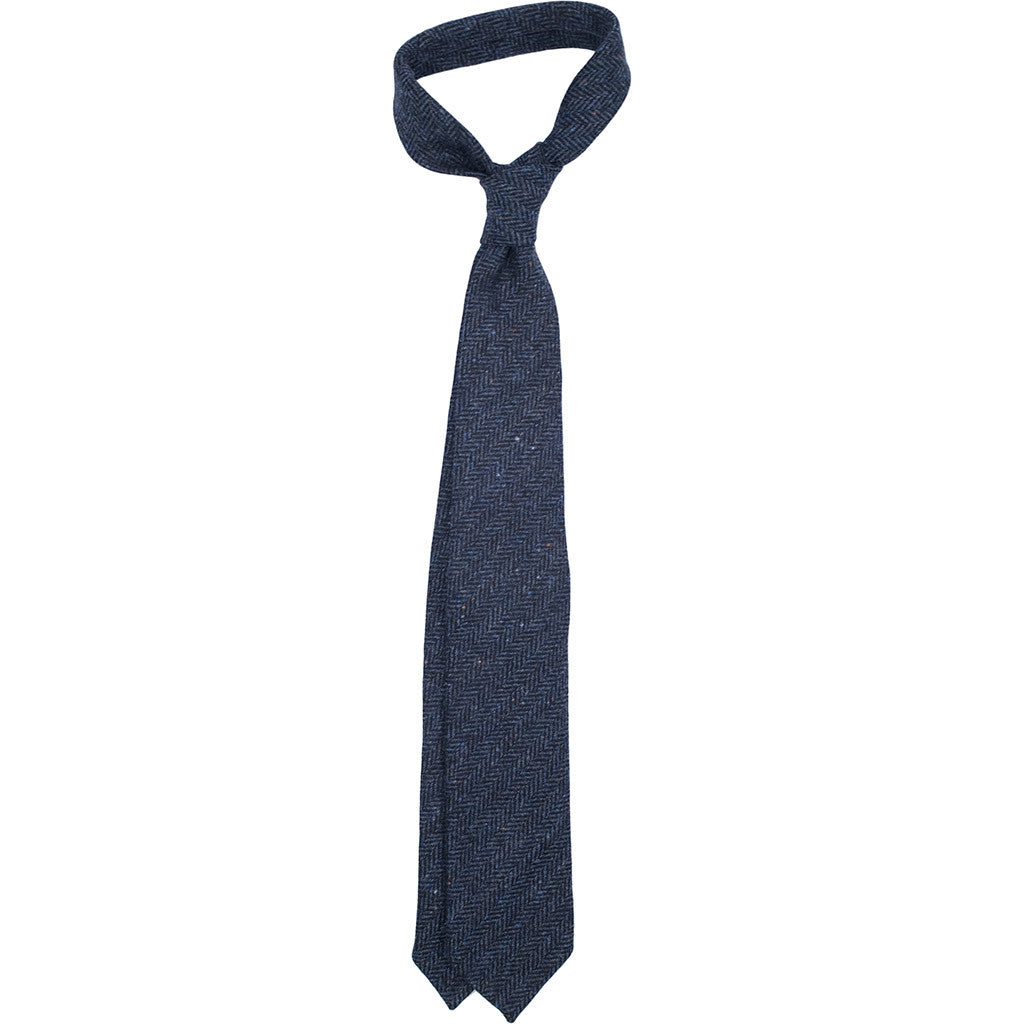 Navy Herringbone Tweed Tie – Beckett & Robb