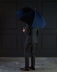 Fox Ash Solid Umbrella - French Navy Canopy - Beckett & Robb